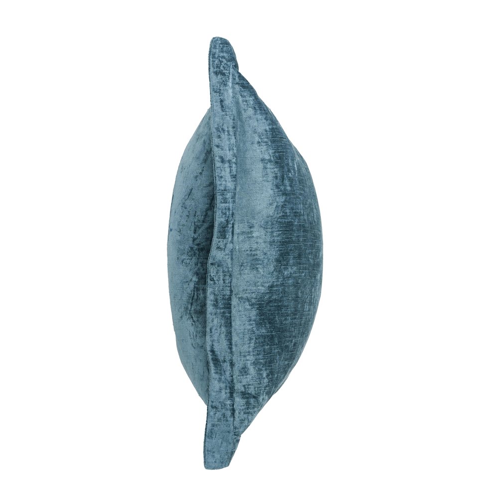 Lapis Velvet Fabric Throw Pillow. Picture 2