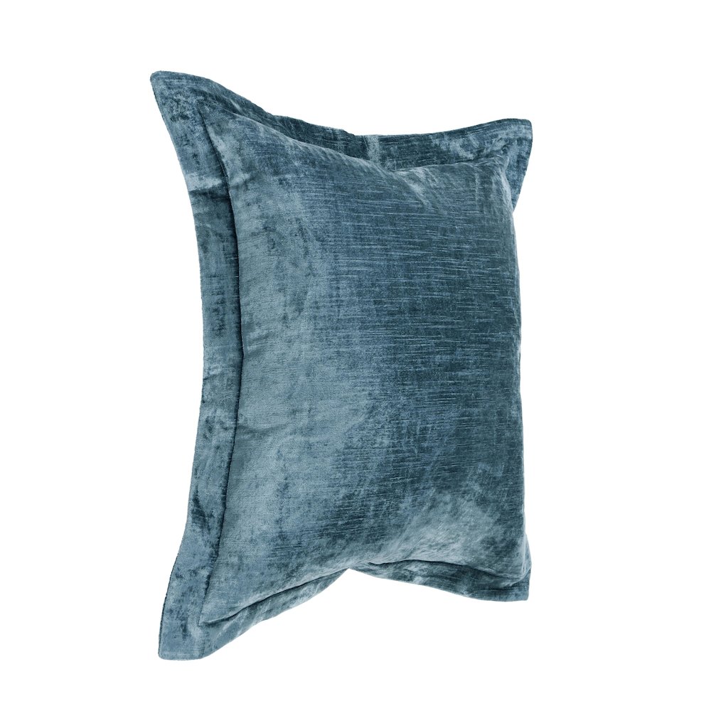 Lapis Velvet Fabric Throw Pillow. Picture 3