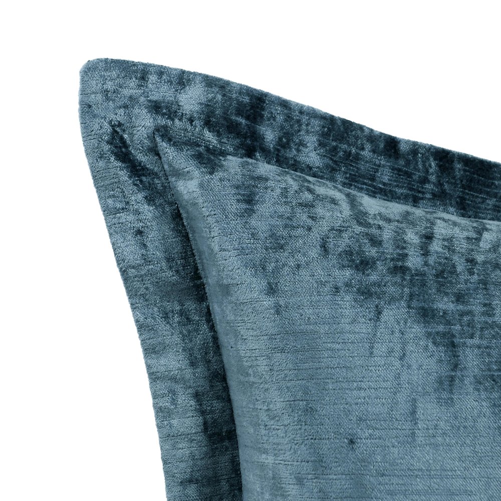 Lapis Velvet Fabric Throw Pillow. Picture 4