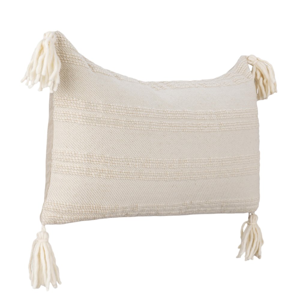 York  Wool Fabric Throw Pillow. Picture 4