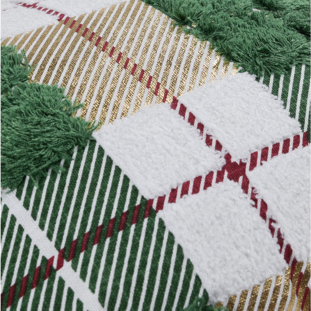 VE Plaid Texture Green Multi 14x20. Picture 3