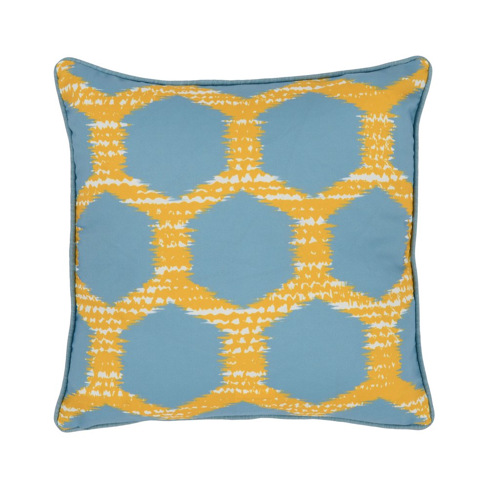 Indoor/Outdoor Gaines Yellow/Blue 20x20. Picture 2