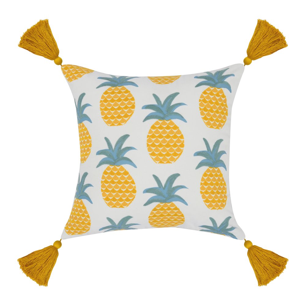 Indoor/Outdoor Sonoma Yellow Multi 18x18. Picture 2