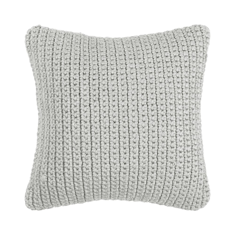 Prism  Performance Outdoor Throw Pillow, Light Gray. Picture 1