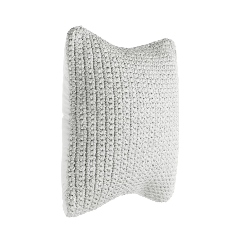 Prism  Performance Outdoor Throw Pillow, Light Gray. Picture 4