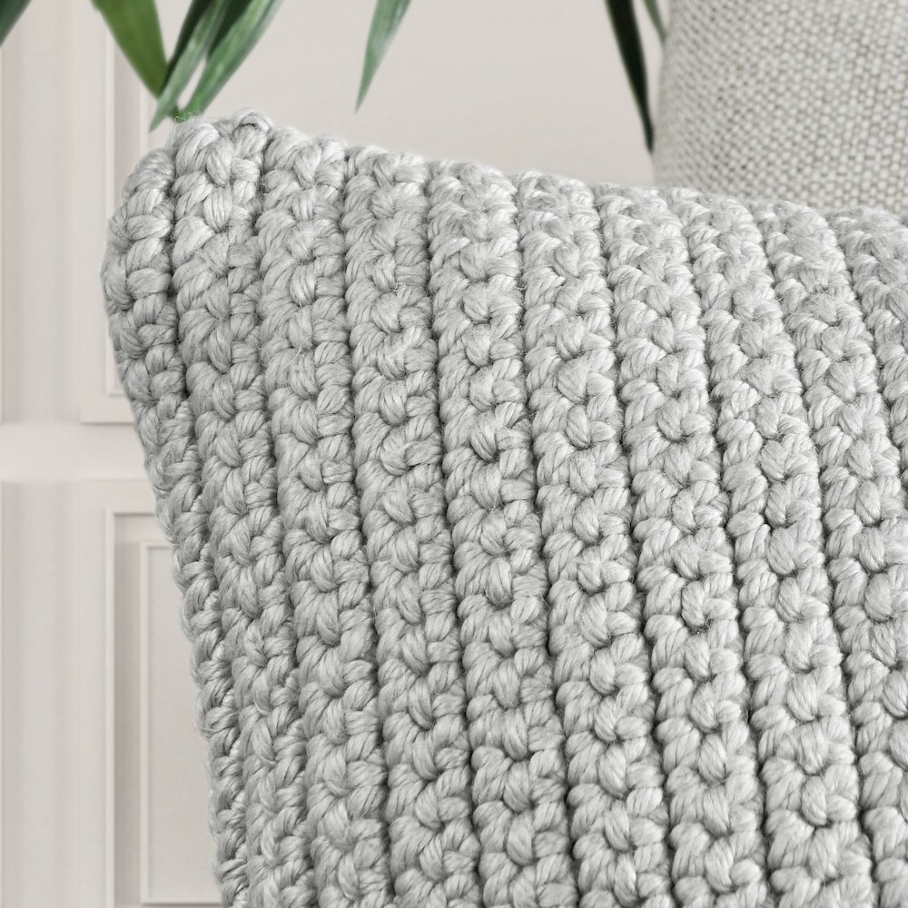 Prism  Performance Outdoor Throw Pillow, Light Gray. Picture 7