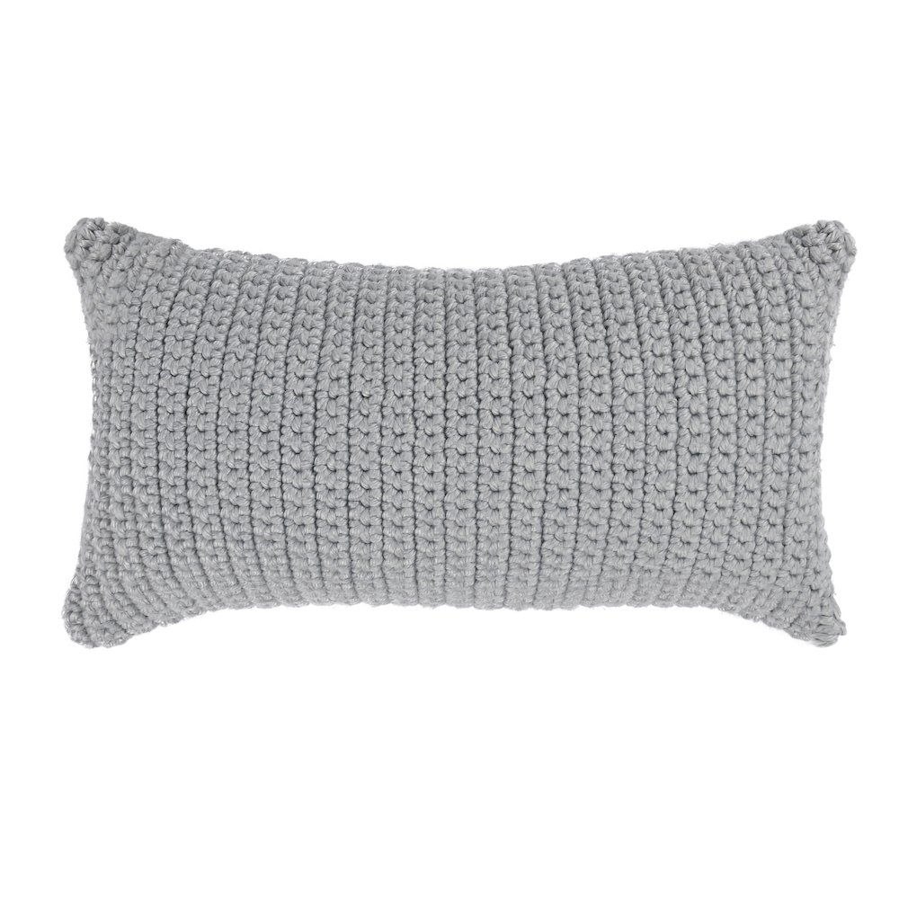 PrismPerformance Outdoor Throw Pillow, Light Gray. Picture 1