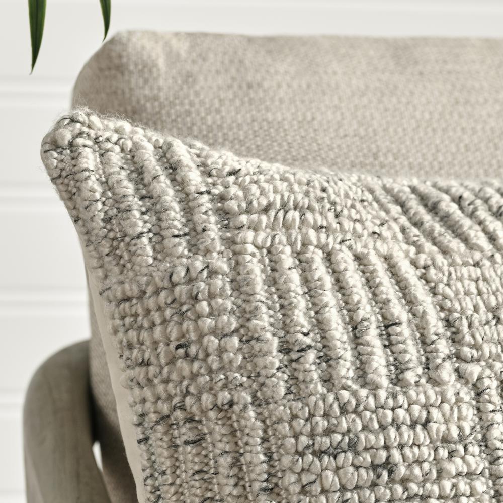 Shades 22" Recycled Fabric Throw Pillow, Ivory. Picture 6