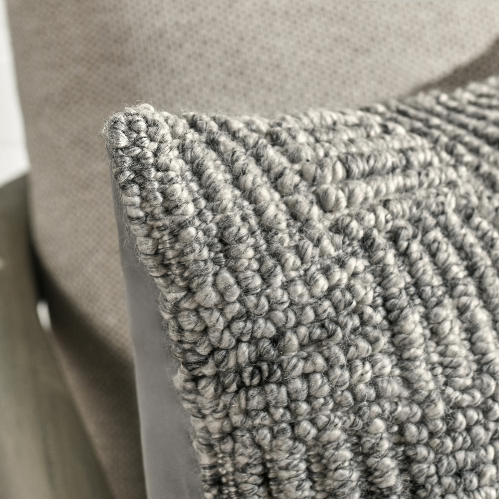 Shades 22" Recycled Fabric Throw Pillow, Gray. Picture 6