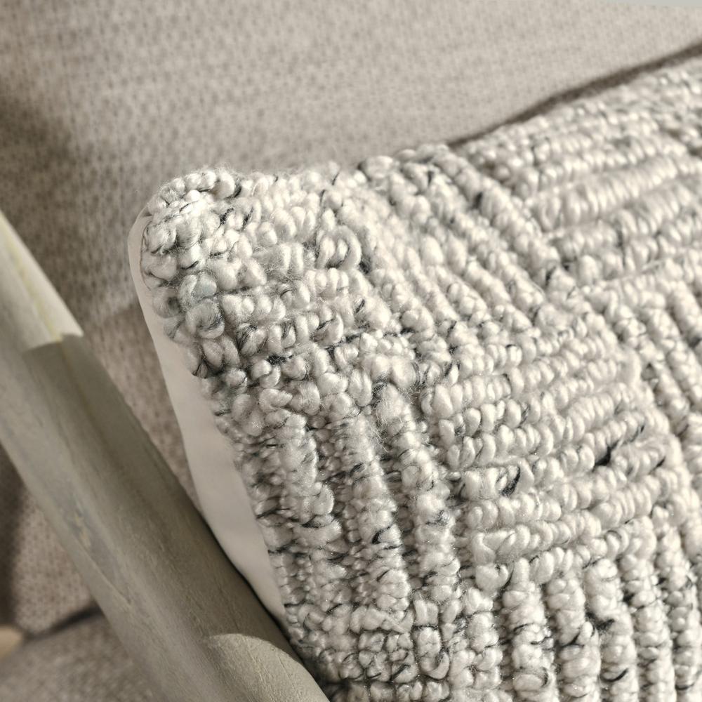 Shades 14"xx26" Recycled Fabric Throw Pillow, Ivory. Picture 6