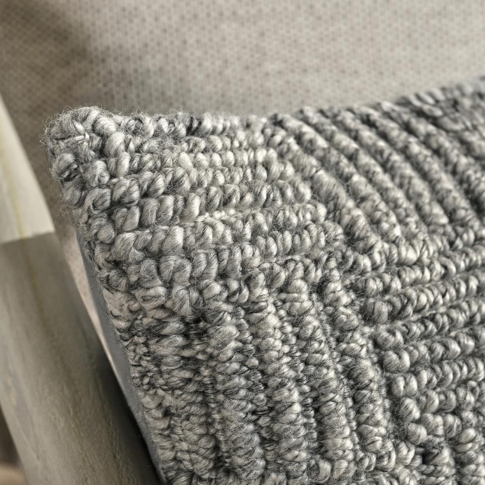 Shades 14"xx26" Recycled Fabric Throw Pillow, Gray. Picture 6