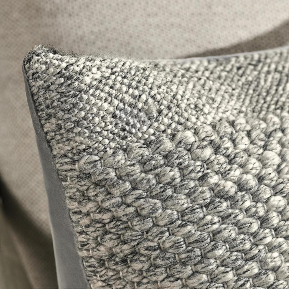 Ford 24" Recycled Fabric Throw Pillow, Gray. Picture 6