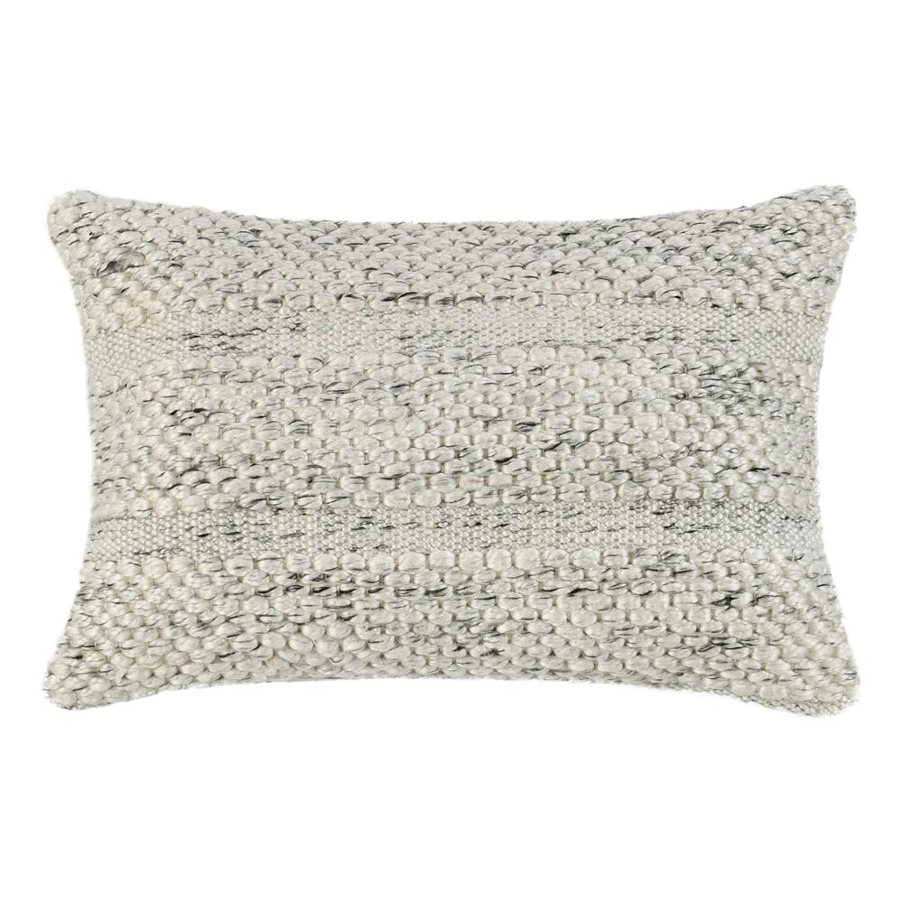 Ford 14"x20" Recycled Fabric Throw Pillow, Ivory. Picture 1