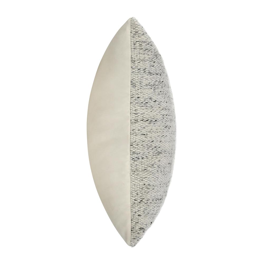 Stella 26" Recycled Fabric Throw Pillow, Ivory. Picture 3