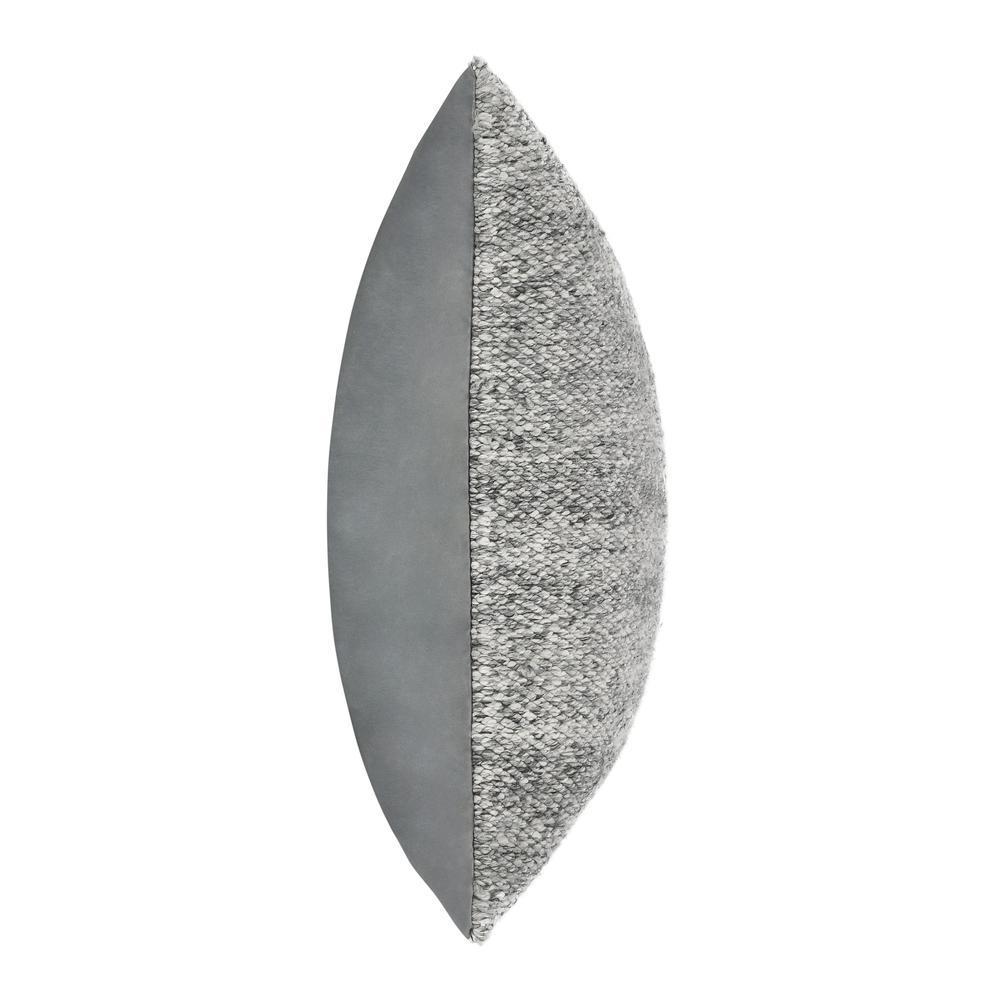 Stella 26" Recycled Fabric Throw Pillow, Gray. Picture 3