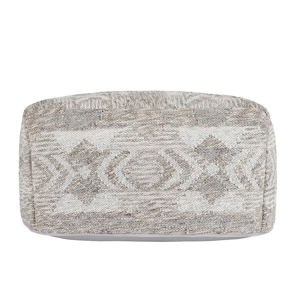 Performance Caravan Gray Multi Pouf 24x24x12. Picture 2