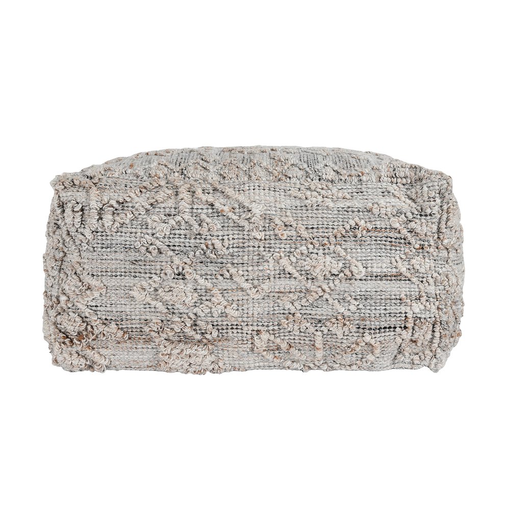 Performance Tundra Gray Multi Pouf 24x24x12. Picture 2