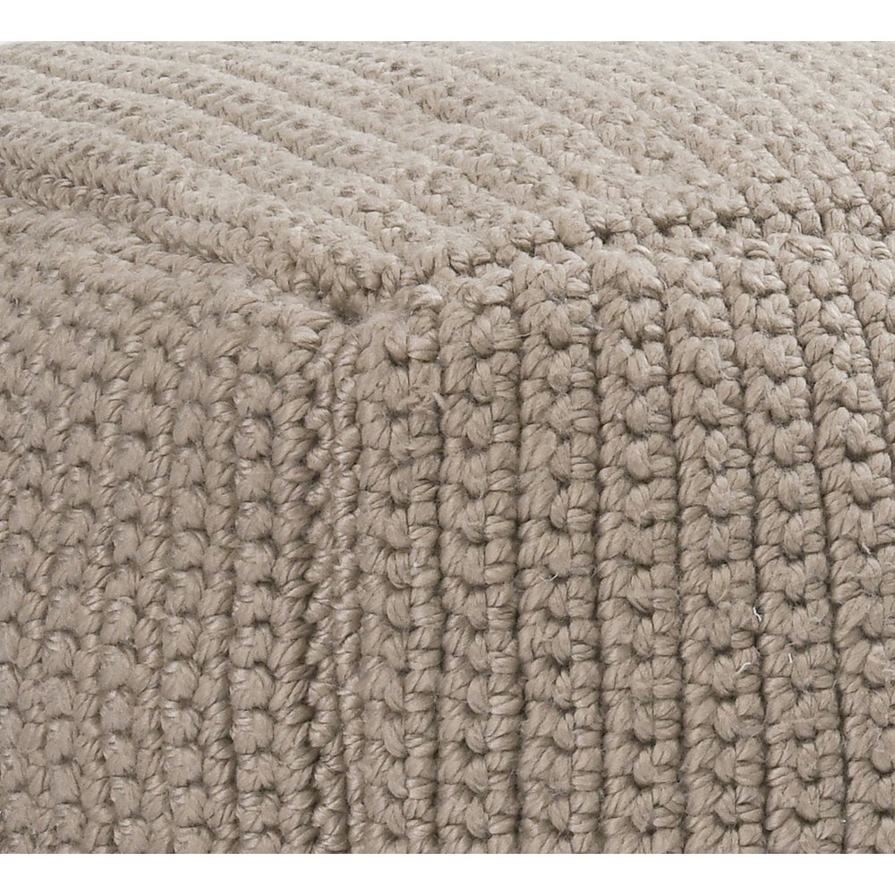 Prism 18" Wide Handwoven Square Pouf, Natural. Picture 3