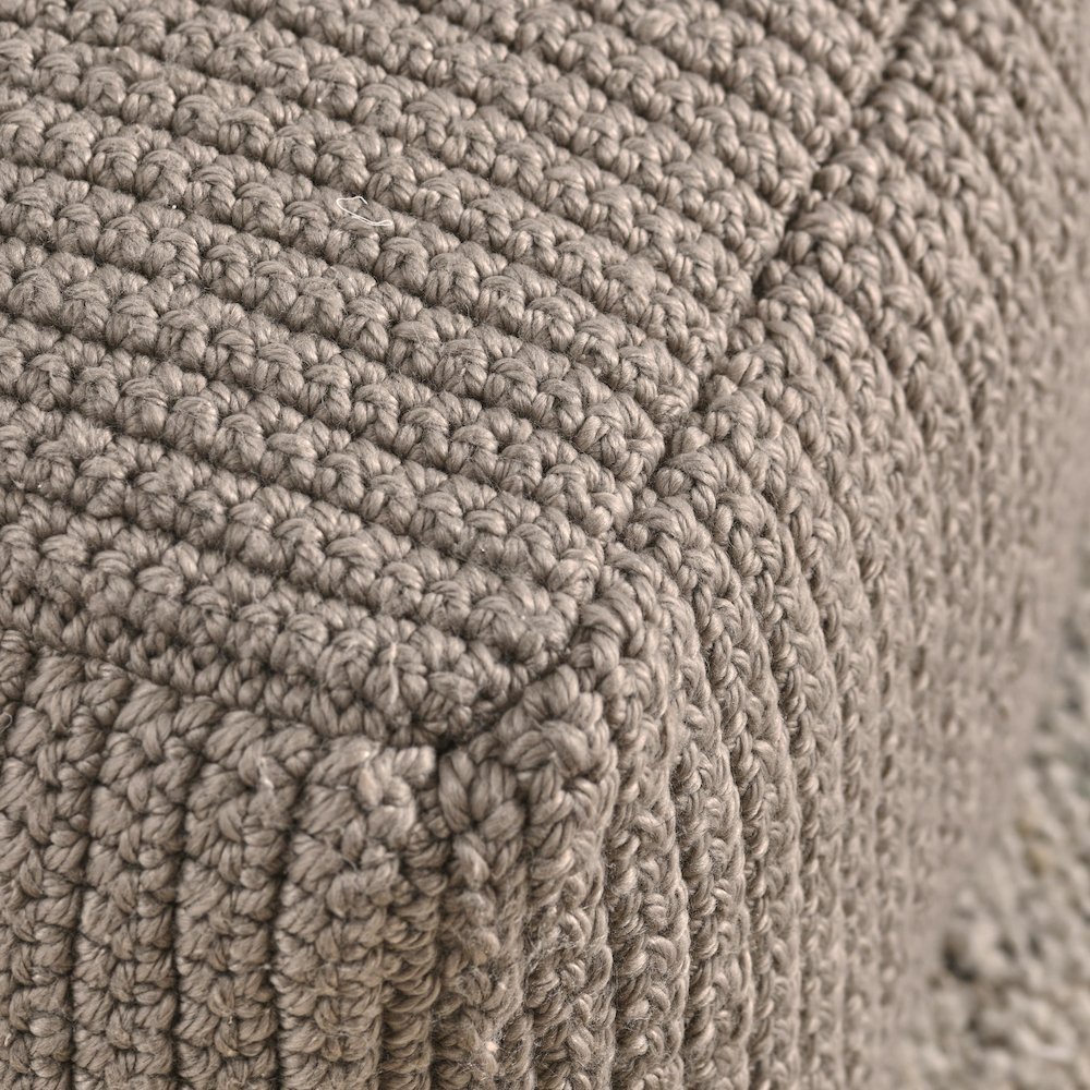 Prism 18" Wide Handwoven Square Pouf, Natural. Picture 5