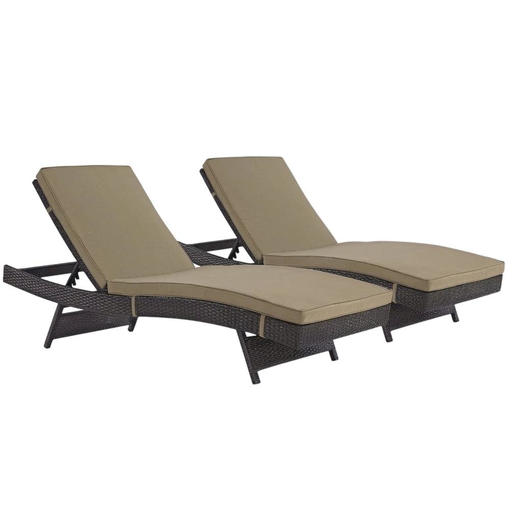 Outdoor Patio Chaise Lounge Set With Plush Cushions For Outdoor Relaxation. Picture 1