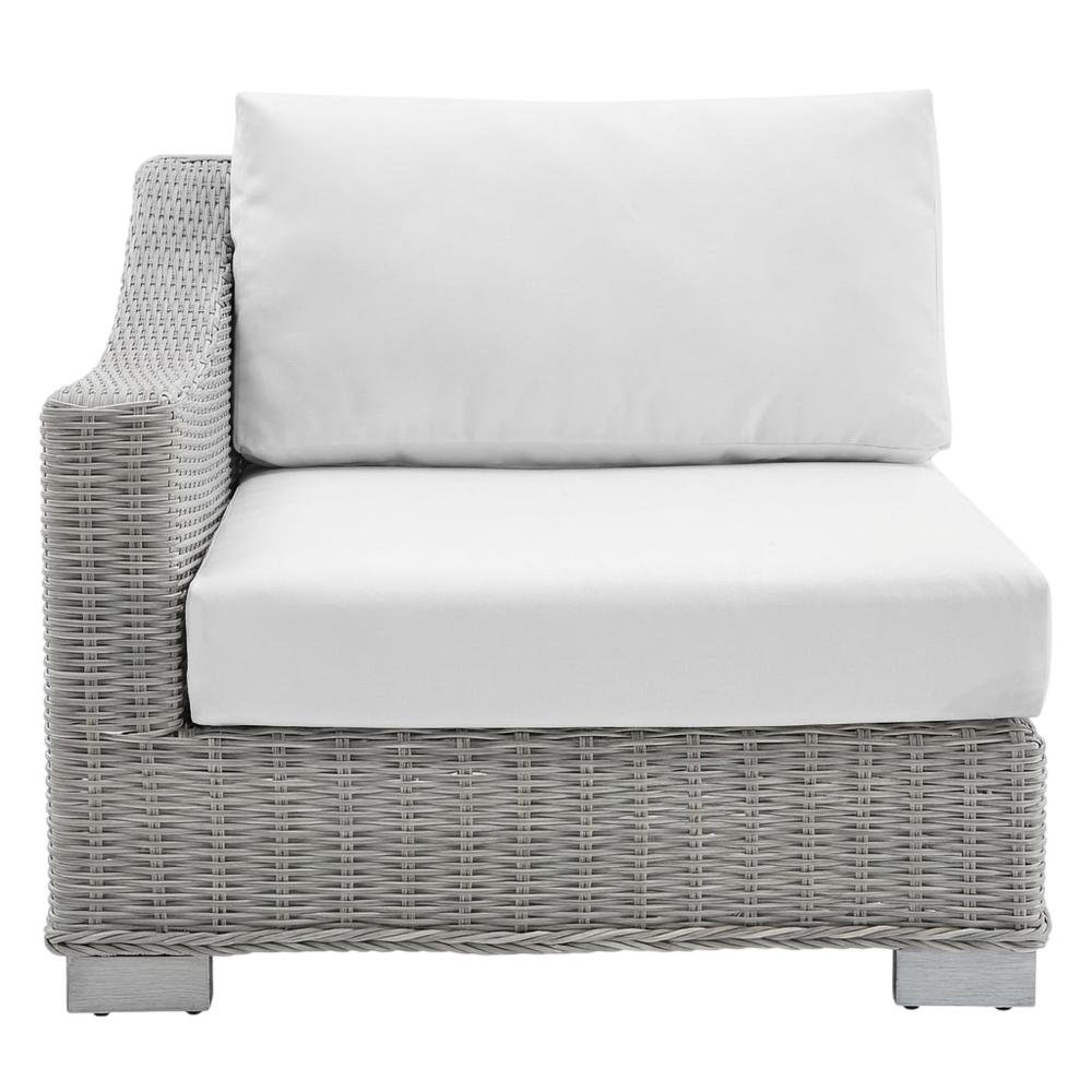 Outdoor Lounge Chair With Wicker Rattan Construction And Comfortable Armrest. Picture 4