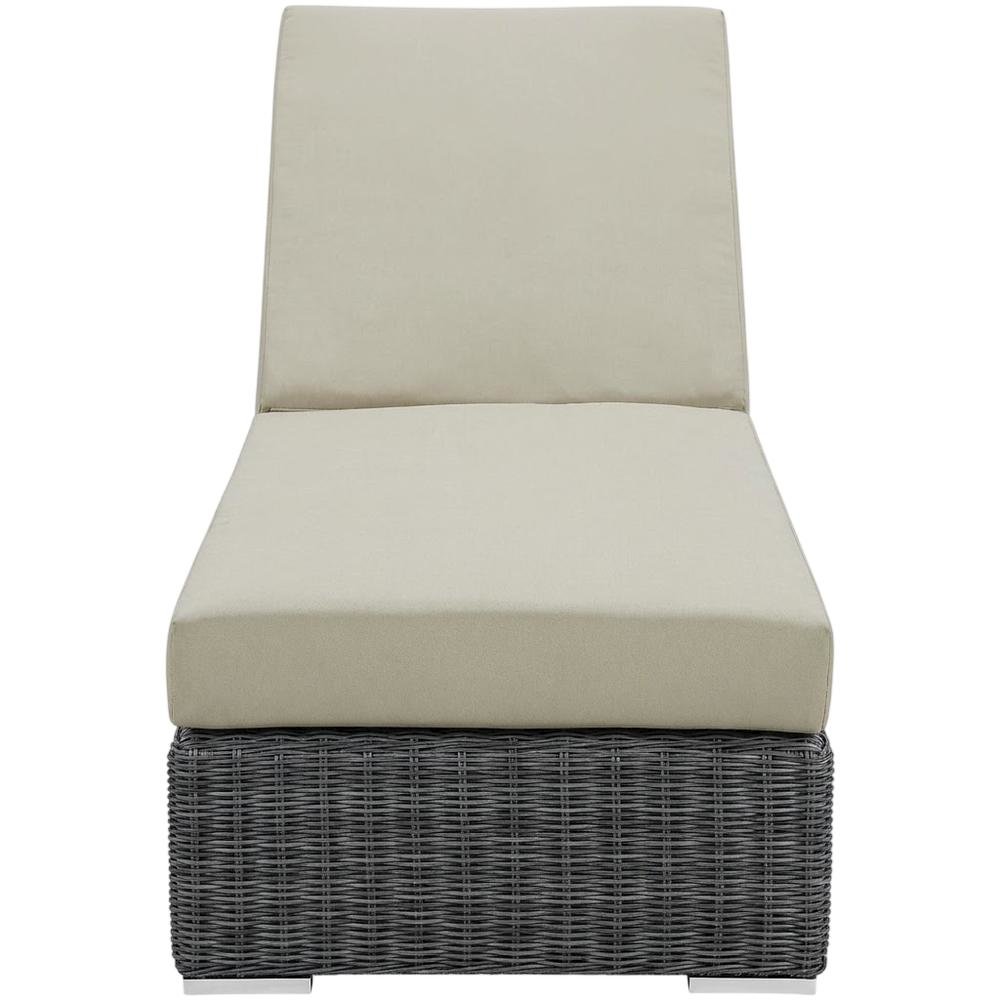 Outdoor Patio Chaise Lounge With Cushioned Seat And Back For Comfort. Picture 4