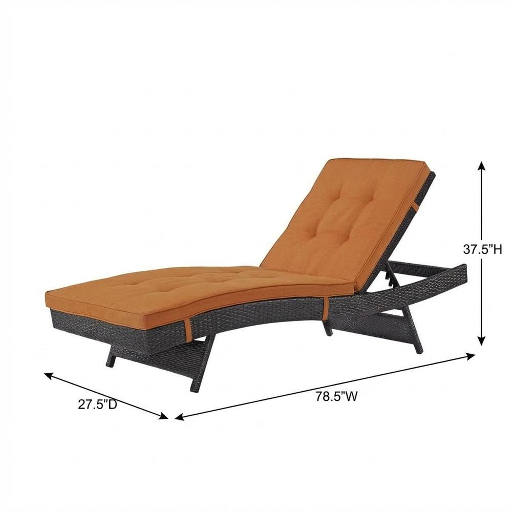Outdoor Patio Lounge Chair With Cushioned Seat For Comfortable Relaxation. Picture 7