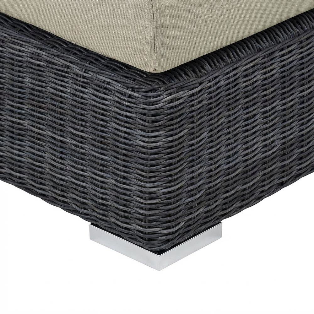 Outdoor Corner Sofa with Cushions and Armrests for Patio Lounge. Picture 6