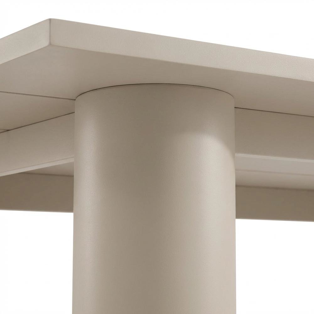 Outdoor Patio 87" Rectangular Aluminum Dining Table With Durable Frame. Picture 6