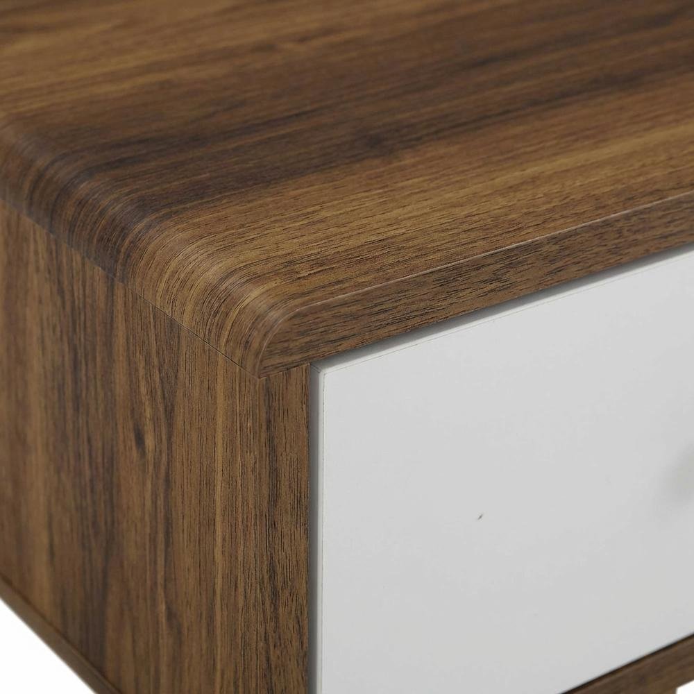 Wood TV Stand with Brown Finish and Spacious Surface. Picture 5