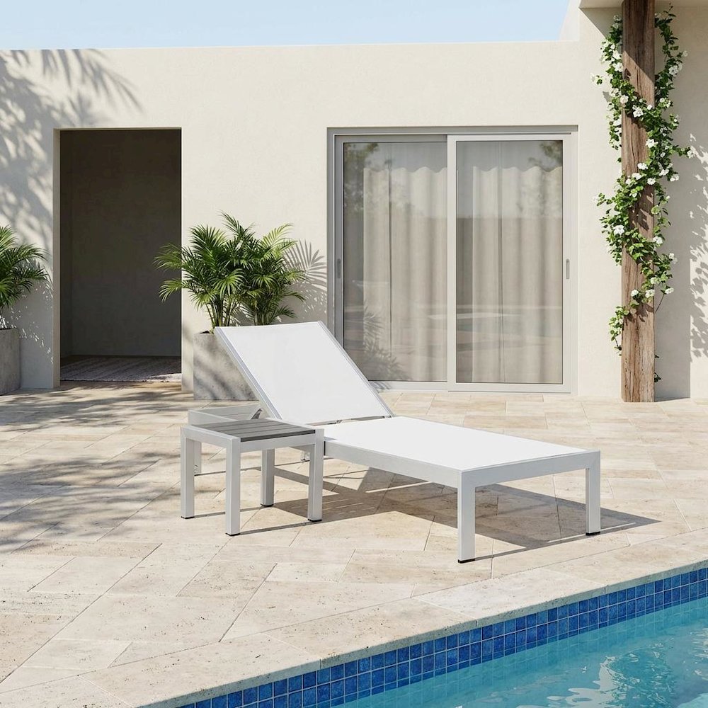 Aluminum Outdoor Patio Lounge Set With Backrest Support And Stacking-Free Design. Picture 2