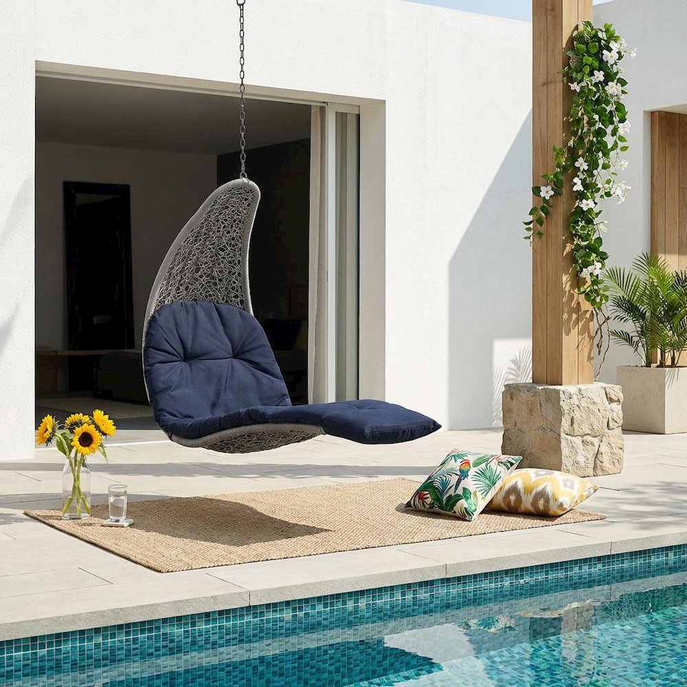 Outdoor Lounge Chair With Ergonomic Design And Weather-Resistant Finish. Picture 2