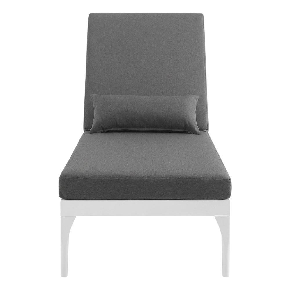 Outdoor Patio Chaise Lounge Chair In Sleek Design With Cushioned Seat. Picture 4