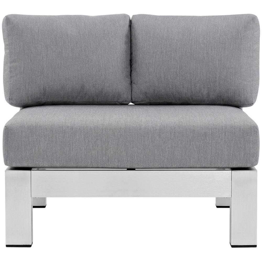 Aluminum Corner Sofa For Outdoor Patio With Backrest And Cushions. Picture 4