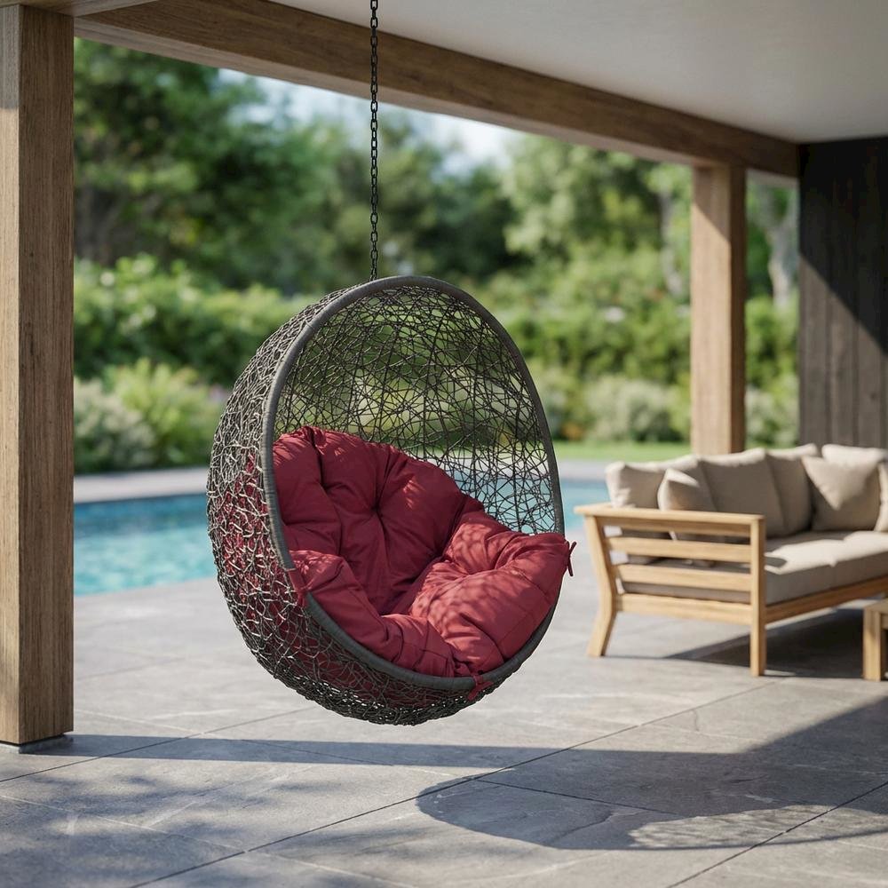 Outdoor Patio Chair With Comfortable Cushion And Modern Design. Picture 3