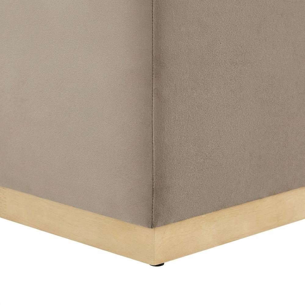 Square Performance Velvet Ottoman With Plush Upholstery And Versatile Design. Picture 6