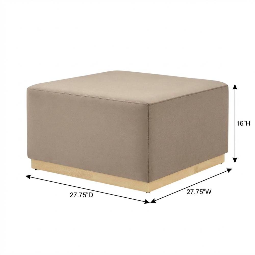 Square Performance Velvet Ottoman With Plush Upholstery And Versatile Design. Picture 7
