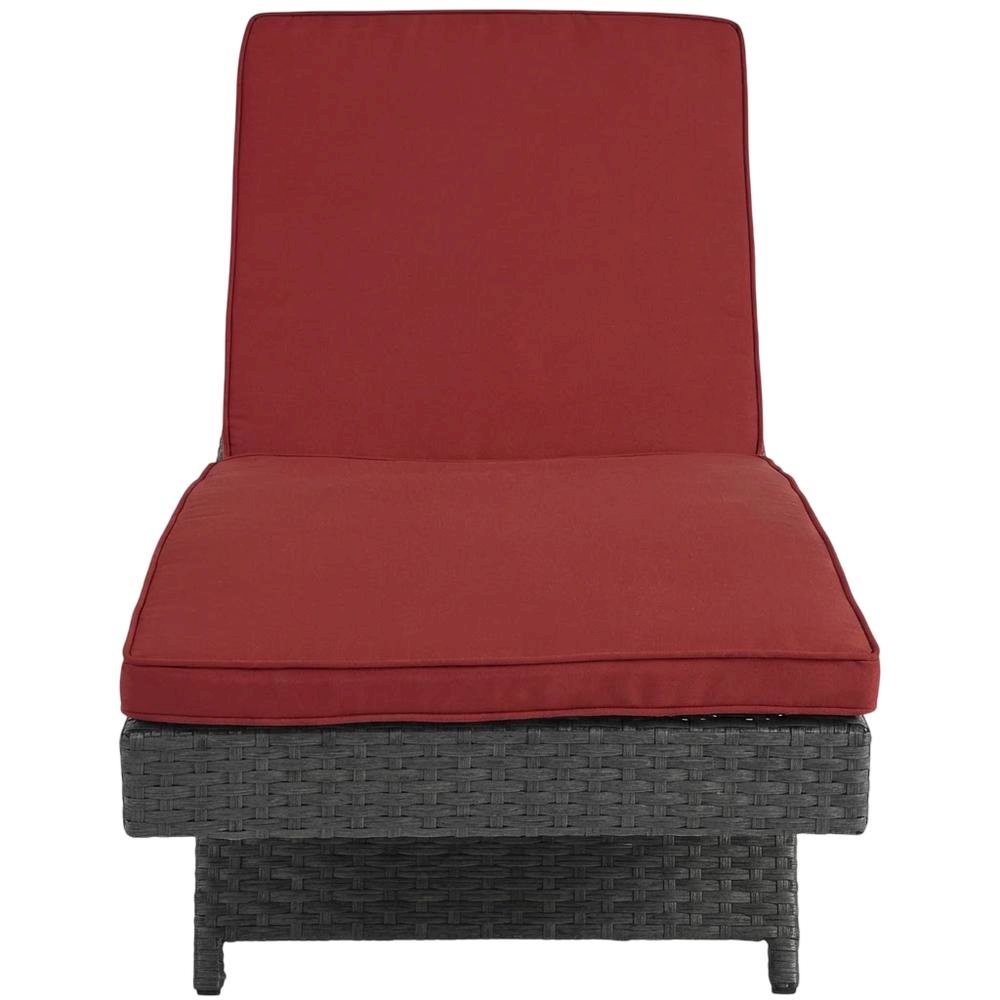 Outdoor Patio Chaise Lounge With Cushioned Seat And Weather-Resistant Frame. Picture 4