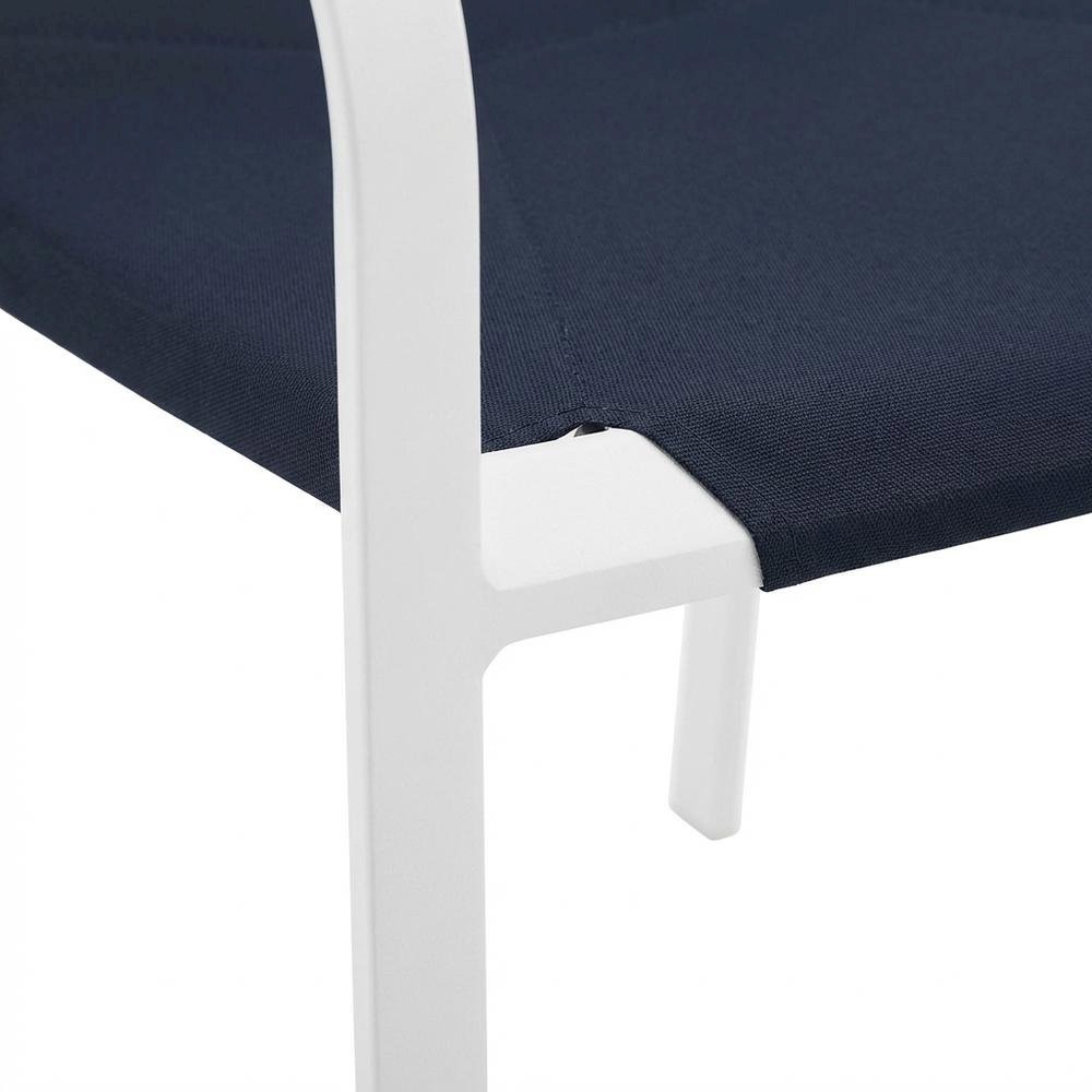 Stackable Aluminum Dining Armchair For Outdoor Patio Lounge. Picture 6