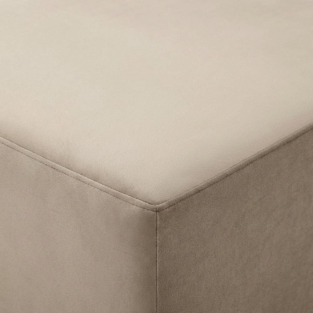 Square Performance Velvet Ottoman With Plush Upholstery And Versatile Design. Picture 5