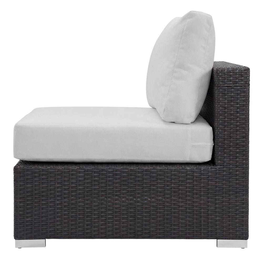 Outdoor Patio Armless Lounge Chair With Cushioned Support. Picture 1
