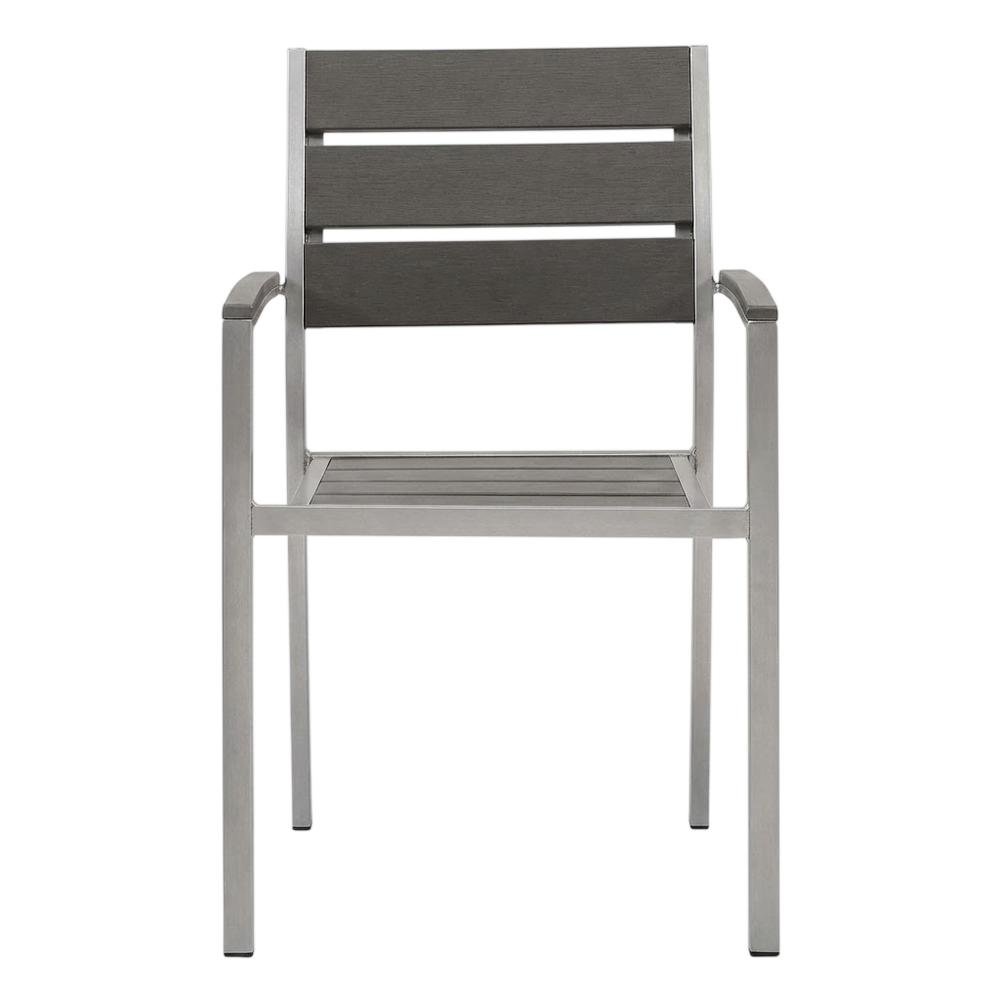 Aluminum Outdoor Patio Dining Armchairs Set Of 2 With Armrests. Picture 4