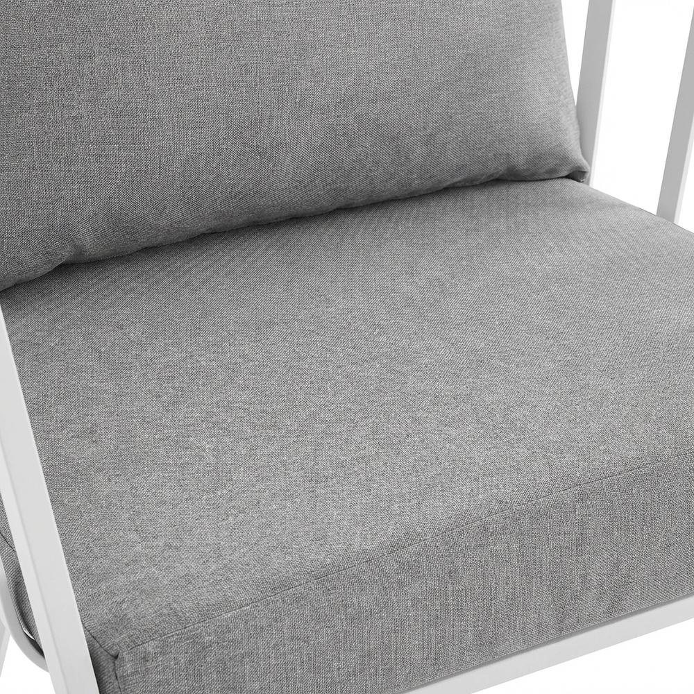 Outdoor Patio Aluminum Armchair With Cushioned Seat For Comfort. Picture 5