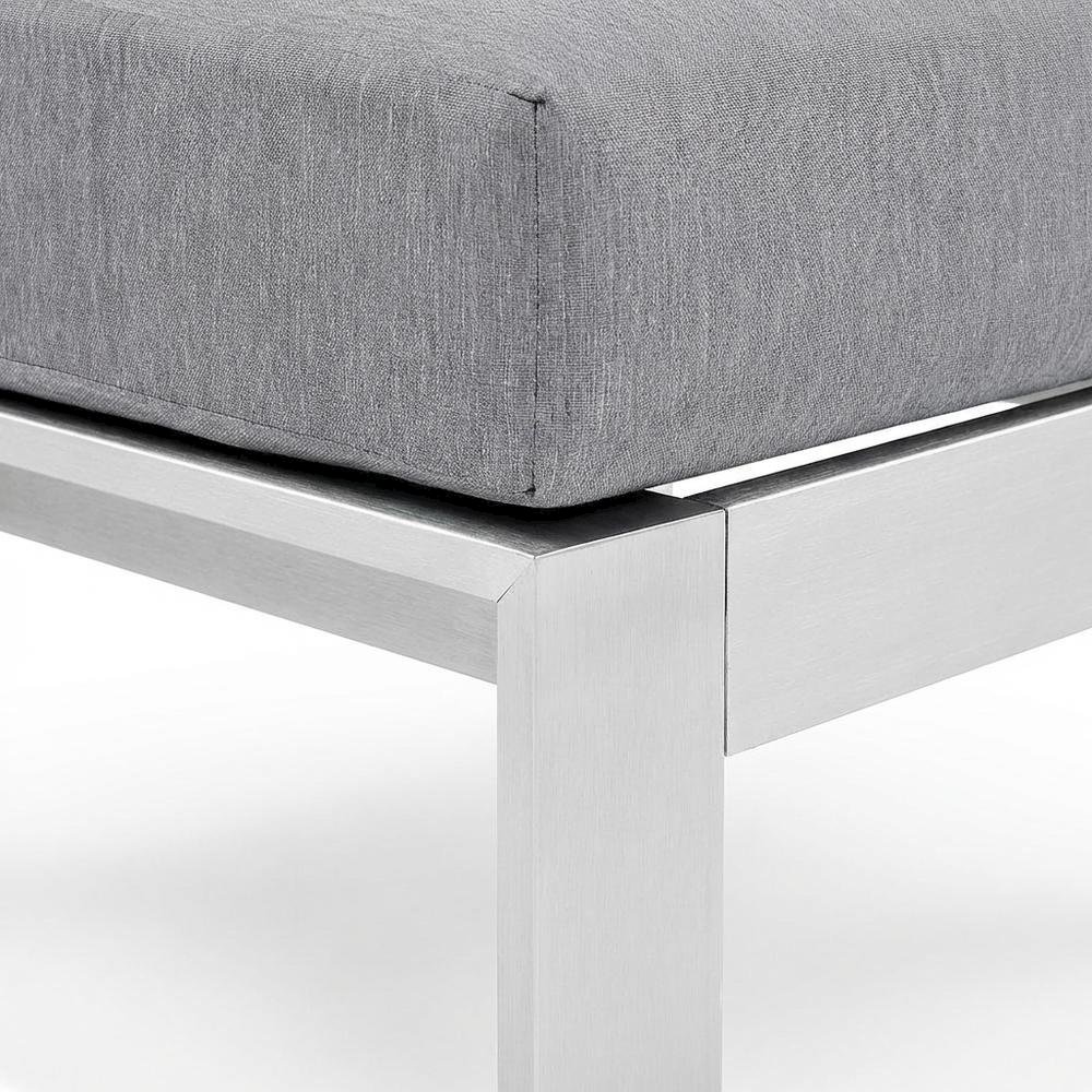 Aluminum Corner Sofa For Outdoor Patio With Backrest And Cushions. Picture 6