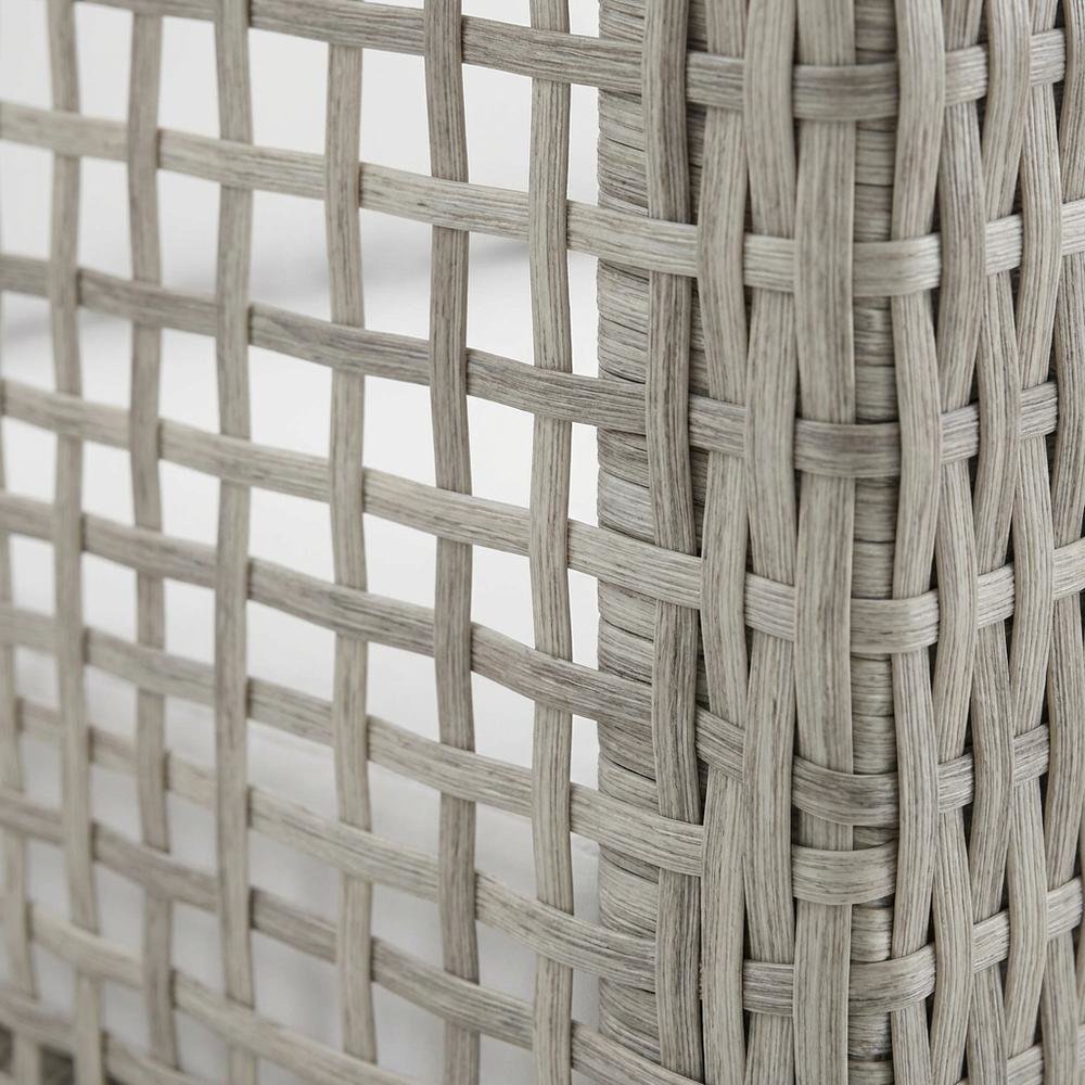 Outdoor Wicker Rattan Loveseat With Cushions And Armrests. Picture 5