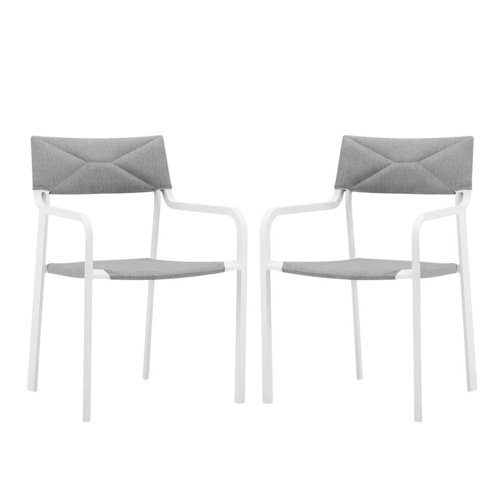 Aluminum Armchair Set Of 2 For Outdoor Lounge Spaces With Stackable Design. Picture 1