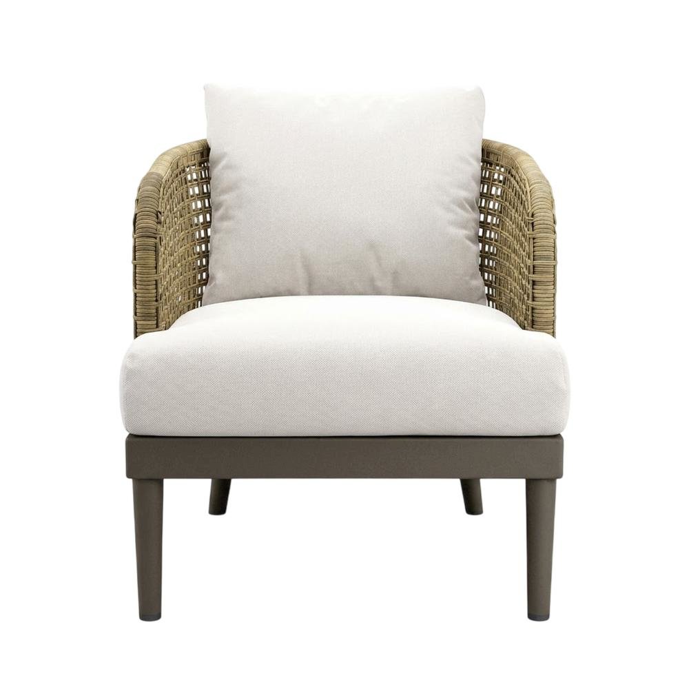 Outdoor Patio Armchair With Cushioned Seat And Comfortable Backrest. Picture 4