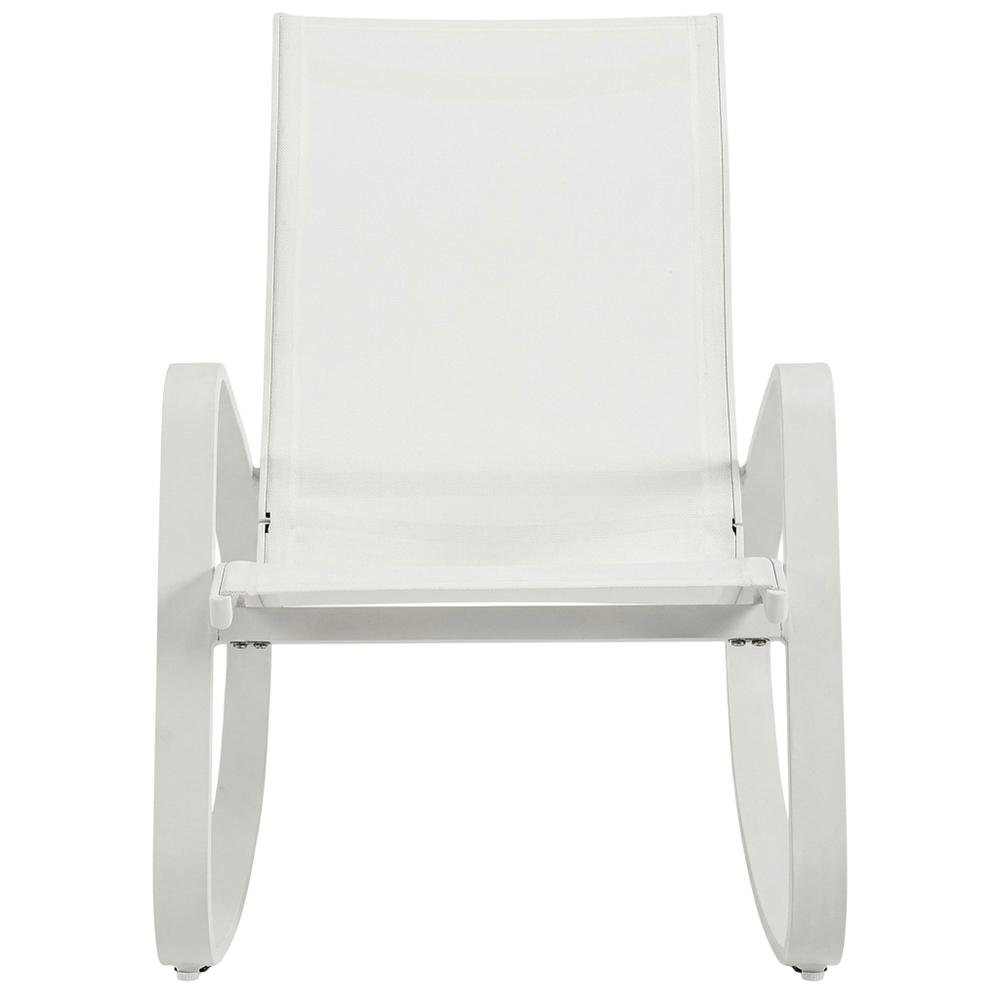 Sun-Resistant Patio Sling Lounge Chair With Cushioned Seat And Armrests. Picture 4