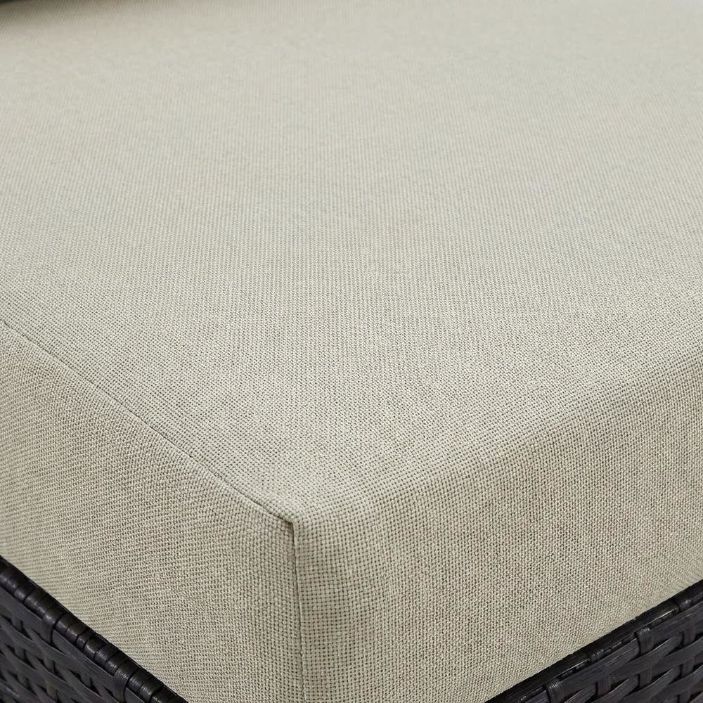 Outdoor Patio Armless Lounge Chair With Back And Seat Cushions. Picture 5