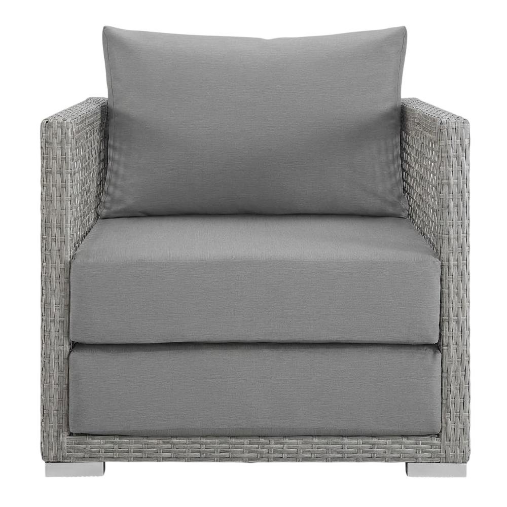 Woven Rattan Outdoor Patio Armchair With Sturdy Frame For Garden Use. Picture 4